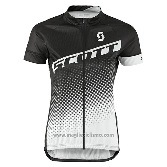 2016 Abbigliamento Ciclismo Donne Scott Nero e Grigio Manica Corta e Salopette