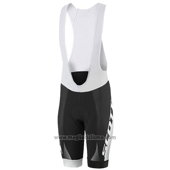 2016 Abbigliamento Ciclismo Donne Scott Nero e Grigio Manica Corta e Salopette