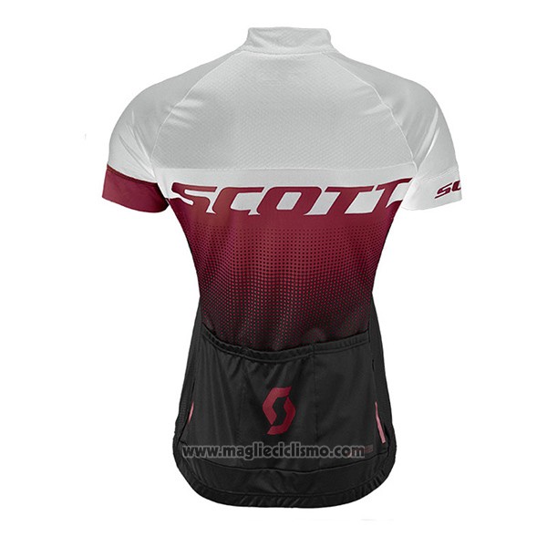 2017 Abbigliamento Ciclismo Donne Scott Fuxia Manica Corta e Salopette