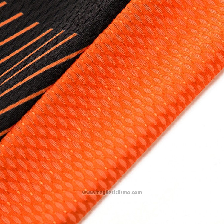 2018 Abbigliamento Ciclismo Scott Arancione e Nero Manica Corta e Salopette
