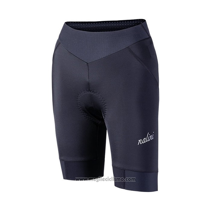 1920 Abbigliamento Ciclismo Donne Nalini Blu Manica Corta e Salopette