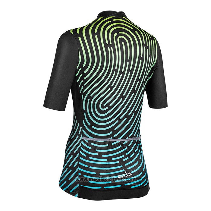 1920 Abbigliamento Ciclismo Donne Nalini Nero Manica Corta e Salopette
