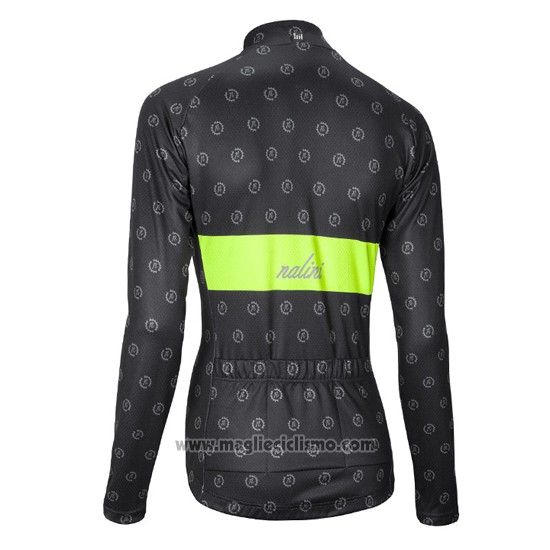 2016 Abbigliamento Ciclismo Donne Nalini Giallo e Nero Manica Lunga e Salopette