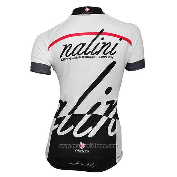 2017 Abbigliamento Ciclismo Donne Nalini Classic Bianco Manica Corta e Salopette