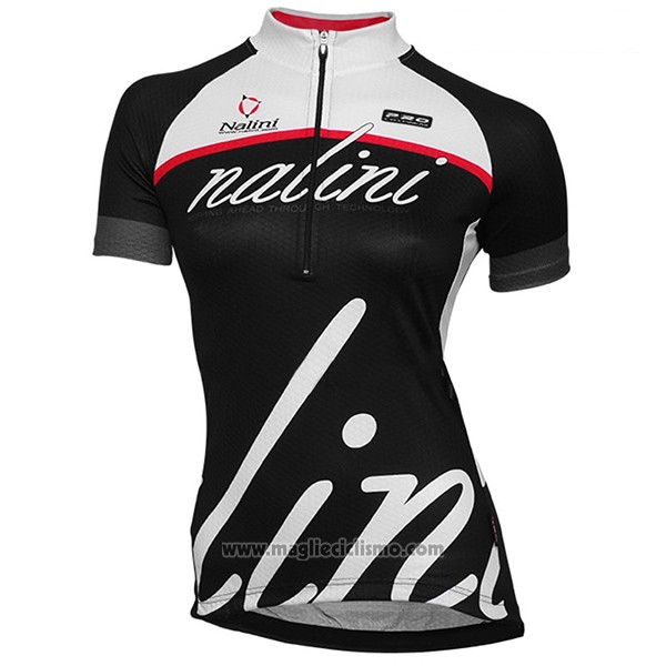 2017 Abbigliamento Ciclismo Donne Nalini Classic Nero Manica Corta e Salopette