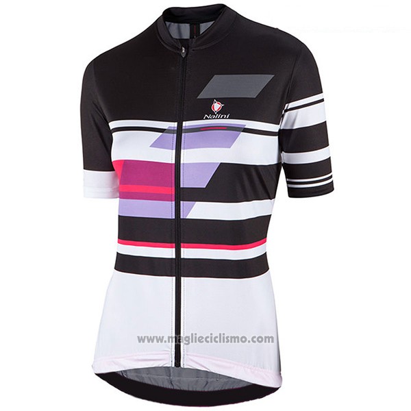 2017 Abbigliamento Ciclismo Donne Nalini Dolomiti Nero Manica Corta e Salopette