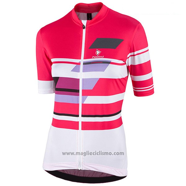 2017 Abbigliamento Ciclismo Donne Nalini Dolomiti Rosso Manica Corta e Salopette