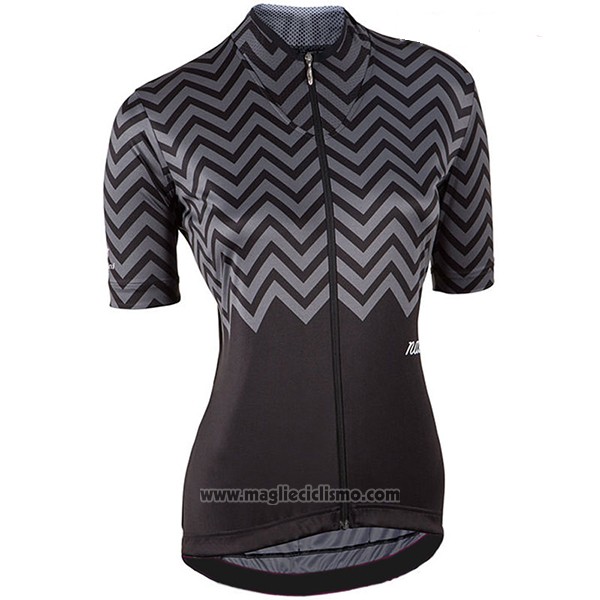 2017 Abbigliamento Ciclismo Donne Nalini Grigio e Nero Manica Corta e Salopette