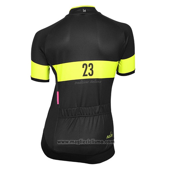 2017 Abbigliamento Ciclismo Donne Nalini Nemina Nero Manica Corta e Salopette