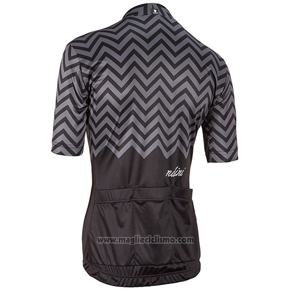 2017 Abbigliamento Ciclismo Donne Nalini Wave Nero Manica Corta e Salopette