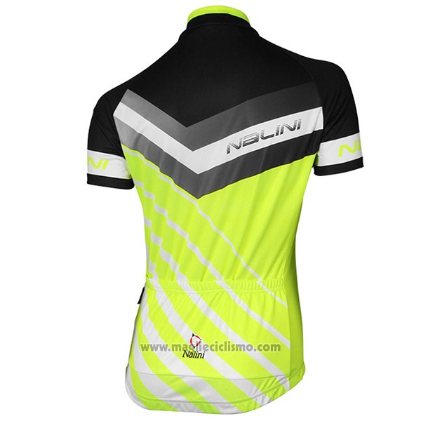 2017 Abbigliamento Ciclismo Donne Nalini Zebrana Verde e Nero Manica Corta e Salopette