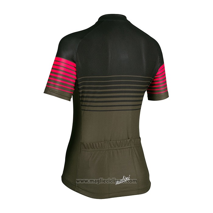 2022 Abbigliamento Ciclismo Donne Nalini Verde Nero Manica Corta e Salopette