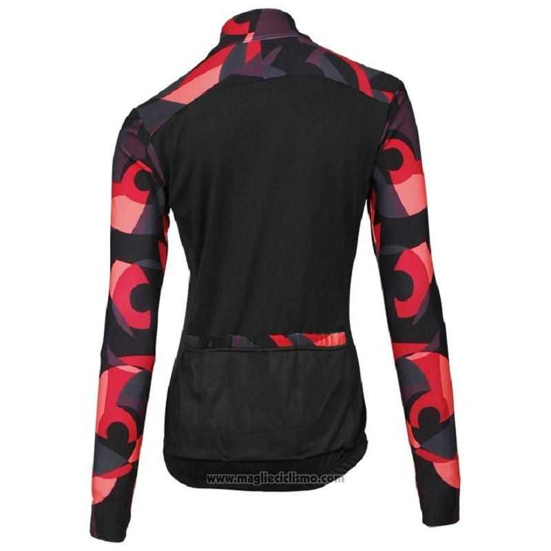 2018 Abbigliamento Ciclismo Donne Orbea Rosso e Nero Manica Corta e Salopette