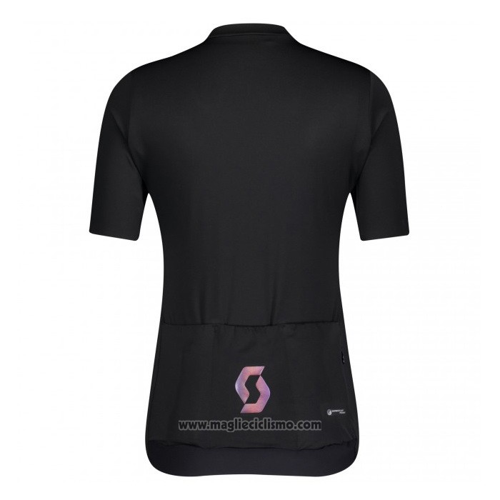2021 Abbigliamento Ciclismo Donne Scott Nero Manica Corta e Salopette