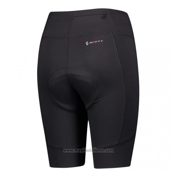 2021 Abbigliamento Ciclismo Donne Scott Nero Rosa Manica Corta e Salopette