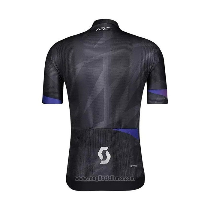 2021 Abbigliamento Ciclismo Donne Scott Nero Viola Manica Corta e Salopette