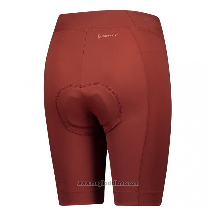 2021 Abbigliamento Ciclismo Donne Scott Spento Rosso Manica Corta e Salopette