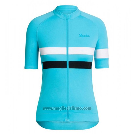 2016 Abbigliamento Ciclismo Donne Sky Blu e Bianco Manica Corta e Salopette