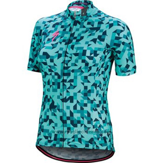 2018 Abbigliamento Ciclismo Donne Specialized Verde Manica Corta e Salopette