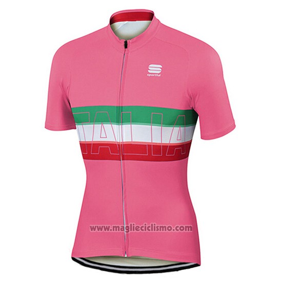 2017 Abbigliamento Ciclismo Donne Sportful Rosa Manica Corta e Salopette