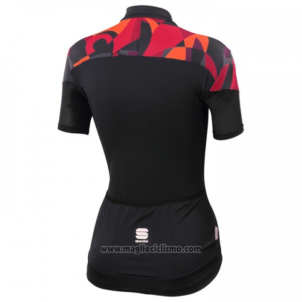 2017 Abbigliamento Ciclismo Sportful Primavera Nero e Rosso Manica Corta e Salopette