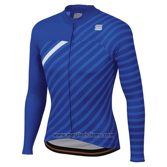 2020 Abbigliamento Ciclismo Donne Sportful Blu Bianco Manica Lunga e Salopette