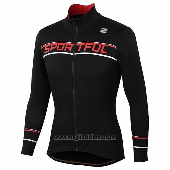 2020 Abbigliamento Ciclismo Donne Sportful Nero Rosso Manica Lunga e Salopette
