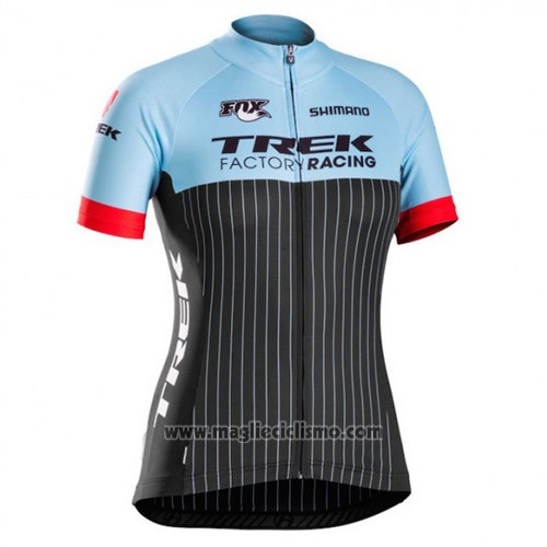 2015 Abbigliamento Ciclismo Trek Blu e Nero Manica Corta e Salopette