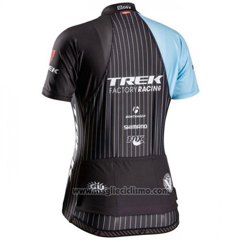 2015 Abbigliamento Ciclismo Trek Blu e Nero Manica Corta e Salopette