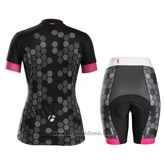 2016 Abbigliamento Ciclismo Donne Trek Nero e Bianco Manica Corta e Salopette