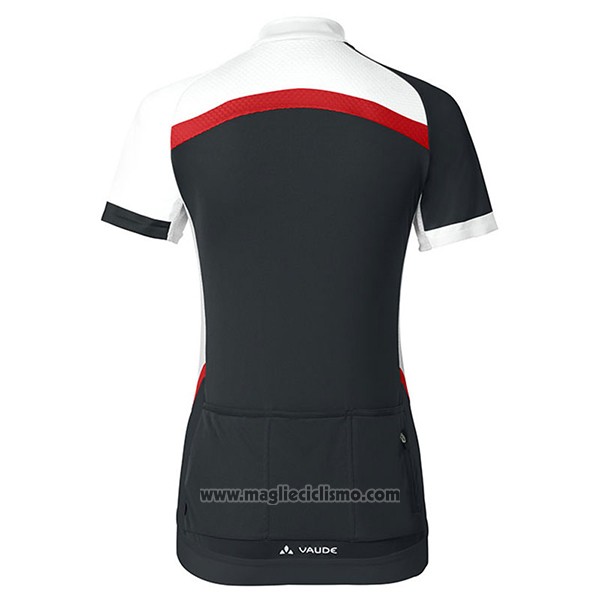 2017 Abbigliamento Ciclismo Donne Vaude Bianco e Nero Manica Corta e Salopette