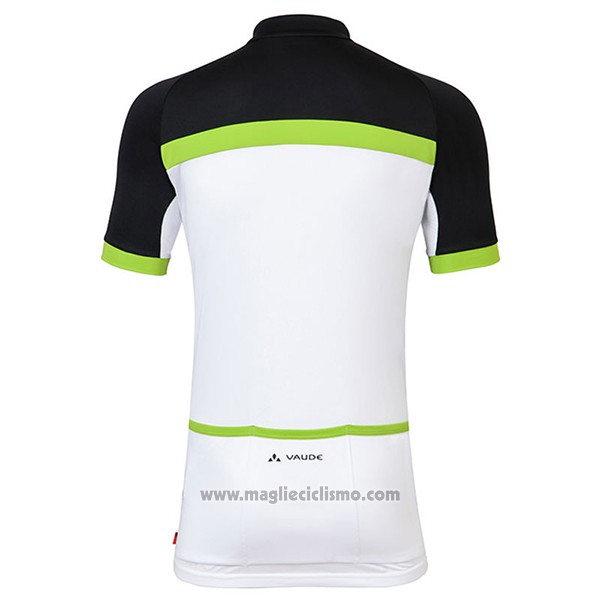 2017 Abbigliamento Ciclismo Donne Vaude Bianco e Verde Manica Corta e Salopette