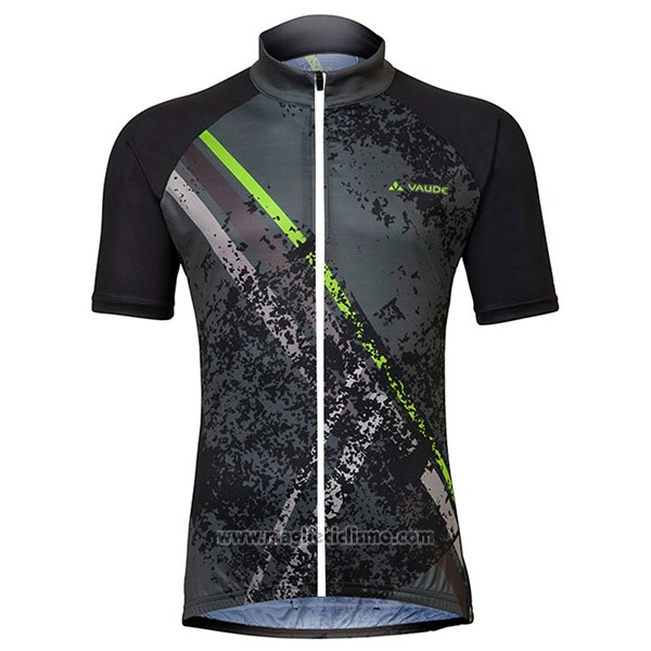2017 Abbigliamento Ciclismo Donne Vaude Grigio e Nero Manica Corta e Salopette