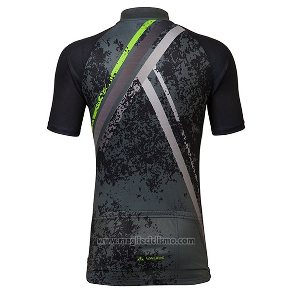 2017 Abbigliamento Ciclismo Donne Vaude Grigio e Nero Manica Corta e Salopette
