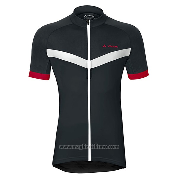 2017 Abbigliamento Ciclismo Donne Vaude Nero Manica Corta e Salopette