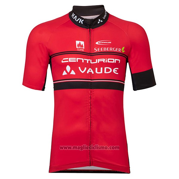 2017 Abbigliamento Ciclismo Donne Vaude Rosso Manica Corta e Salopette