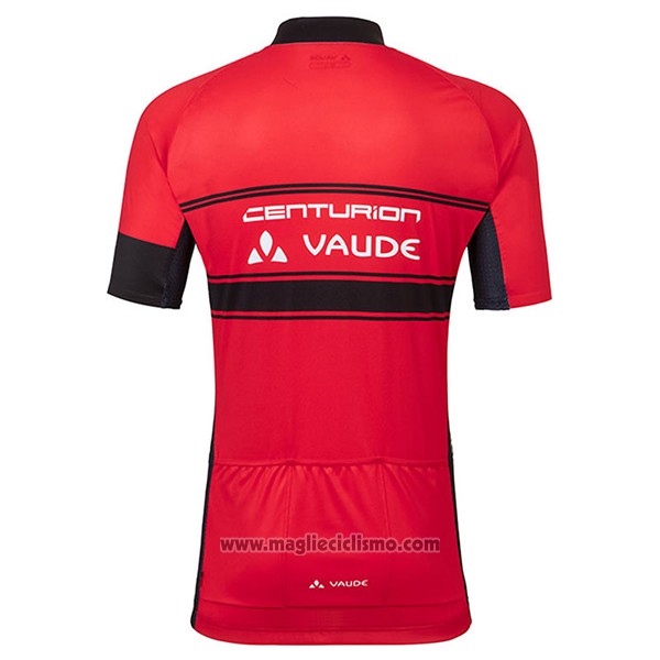 2017 Abbigliamento Ciclismo Donne Vaude Rosso Manica Corta e Salopette