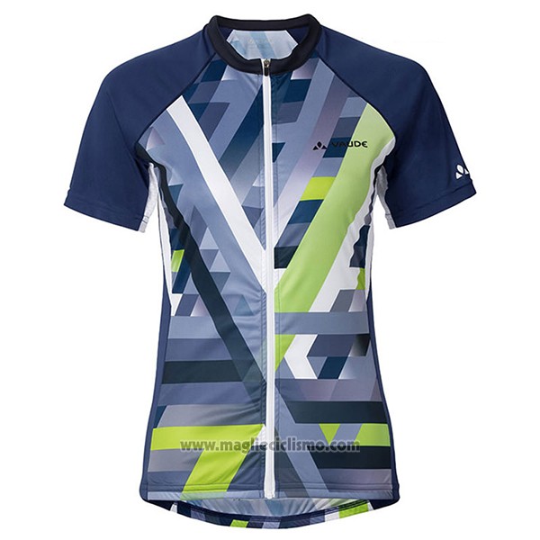 2017 Abbigliamento Ciclismo Donne Vaude Verde Manica Corta e Salopette