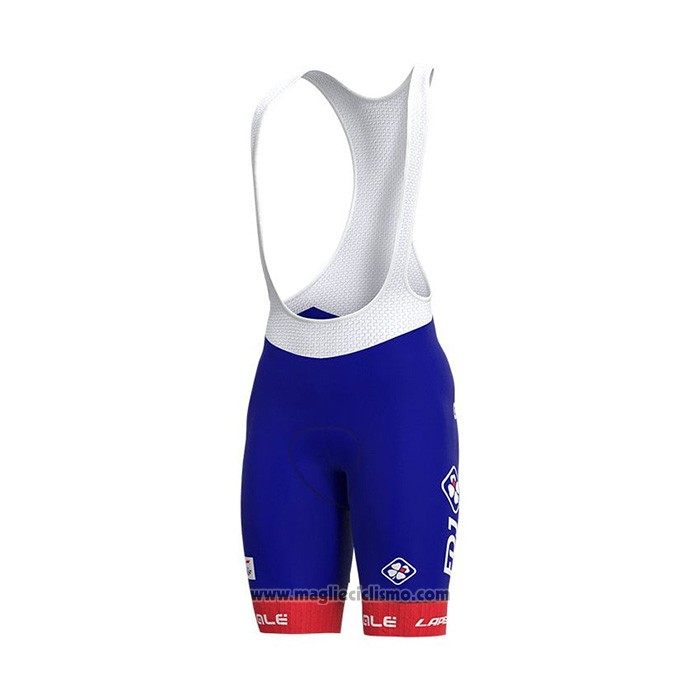 2022 Gilet Antivento Groupama-FDJ Bianco Blu Manica Corta e Salopette