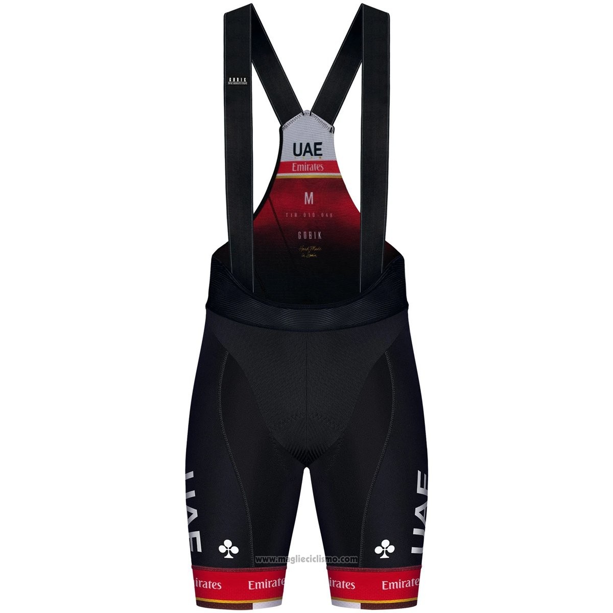 2021 Gilet Antivento UAE Bianco Rosso Manica Corta e Salopette