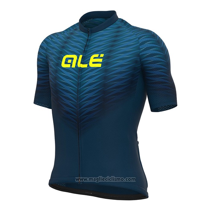 2022 Abbigliamento Ciclismo ALE Blu Manica Corta e Salopette