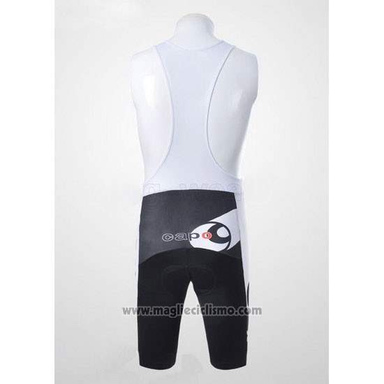 2011 Abbigliamento Ciclismo Capo Nero Manica Corta e Salopette