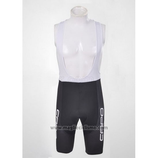 2011 Abbigliamento Ciclismo Capo Nero e Bianco Manica Corta e Salopette