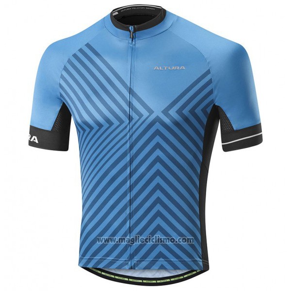 2017 Abbigliamento Ciclismo Altura Peloton Blu Manica Corta e Salopette