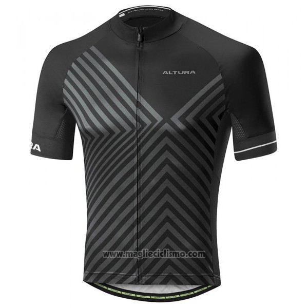 2017 Abbigliamento Ciclismo Altura Peloton Nero Manica Corta e Salopette
