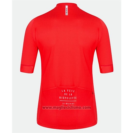 2018 Abbigliamento Ciclismo La Fete De La Bicyclette Rosso Manica Corta e Salopette