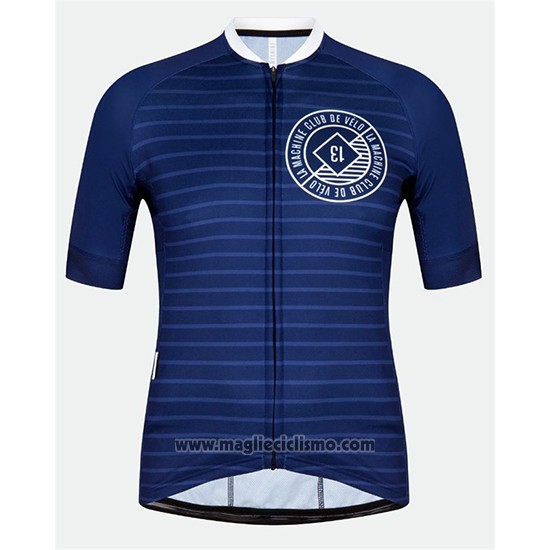 2018 Abbigliamento Ciclismo Machine Club Blu Manica Corta e Salopette