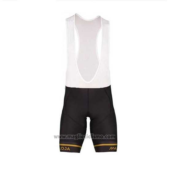 2018 Abbigliamento Ciclismo Maloja PushbikersM Nero Giallo Manica Corta e Salopette