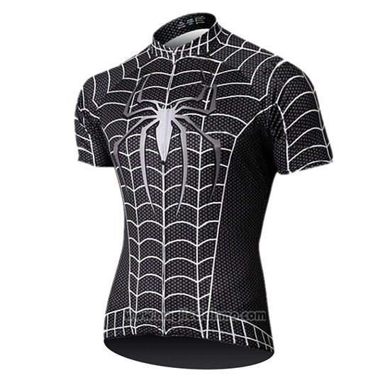 2019 Abbigliamento Ciclismo Marvel Heros Spider Man Nero Manica Corta e Salopette
