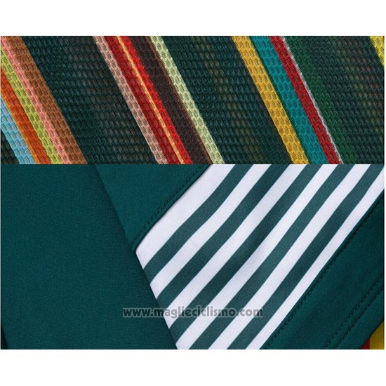 2019 Abbigliamento Ciclismo Rcc Paul Smith Verde Manica Corta e Salopette
